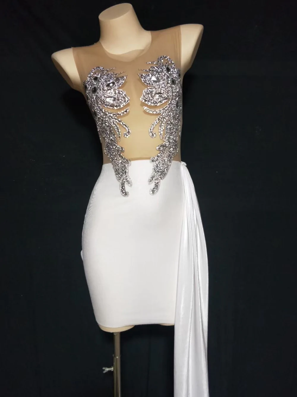 Sparkly Rhinestones Mesh Dress New Arrival Homecoming Dress cc25