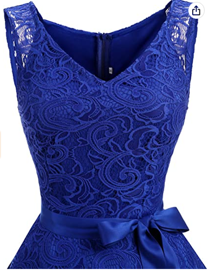Women Floral Lace Bridesmaid Party Dress Short Prom Dress V Neck Homecoming Dress  c2681