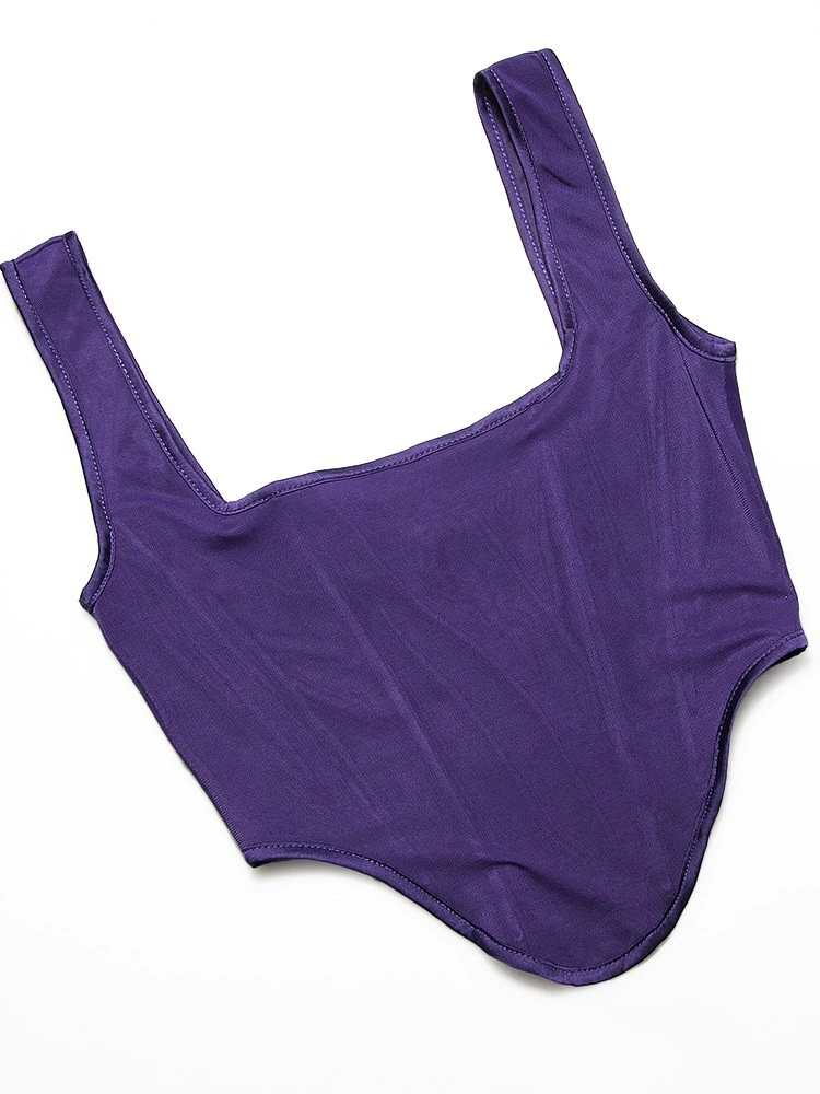 Dark Purple Floor Length Prom Dress Simple Straps Evening Dress c3407