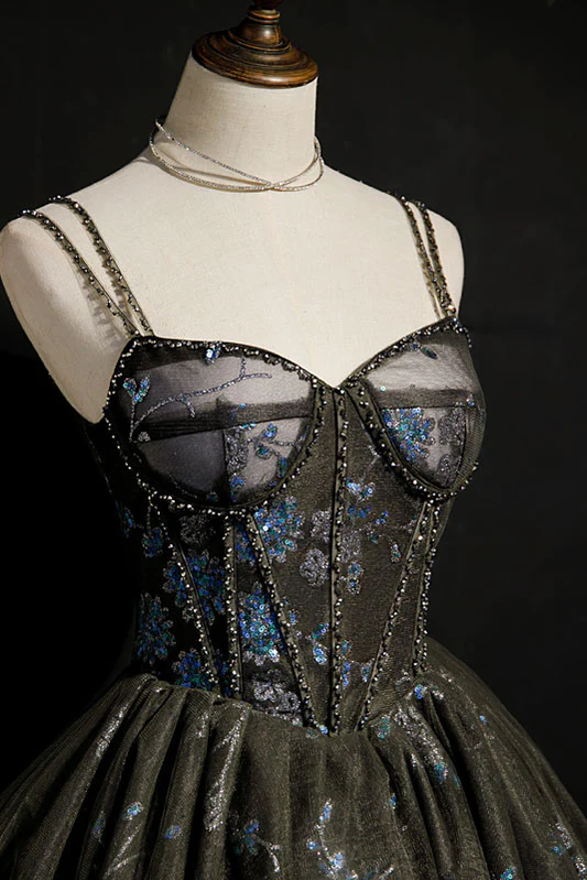 Gorgeous Sparkly Spaghetti Straps Short Homecoming Dress, Short Prom Gown  c2714