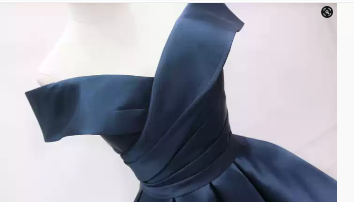 Simple Navy Blue Short Homecoming Dress Ruffle Mini Party Gowns Custom Made Women Party Gowns ,Short Graduation Dress C665