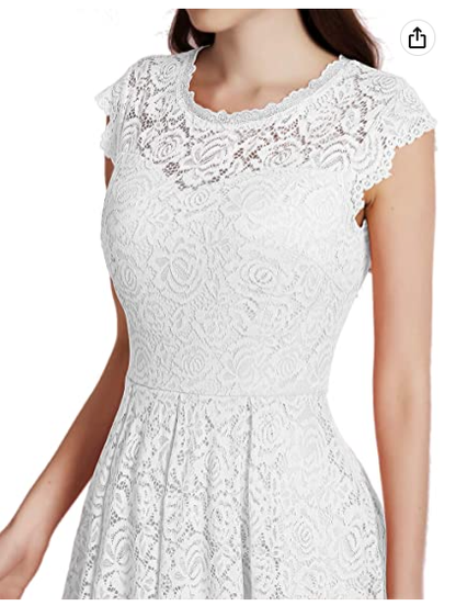 Women's Vintage Floral Lace Cocktail Dress Homecoming Dress c2686