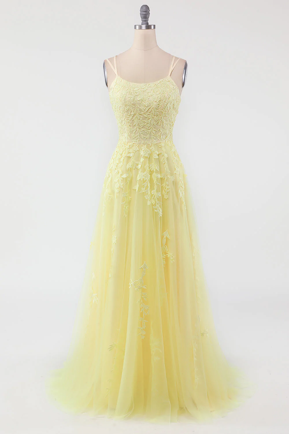 Elegant Lavender / Yellow A-line Prom Dress c2843