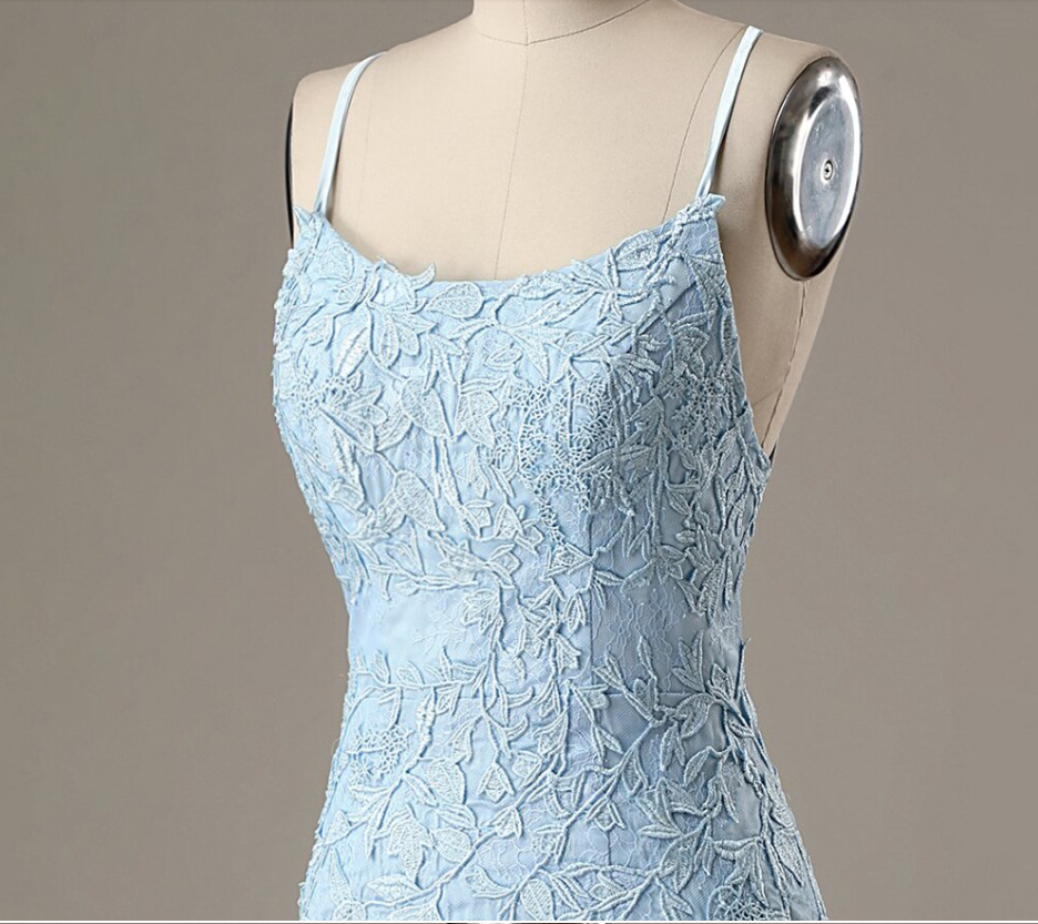 Sky Blue Lace Homecoming Dresses,Short Prom Dresses C1245