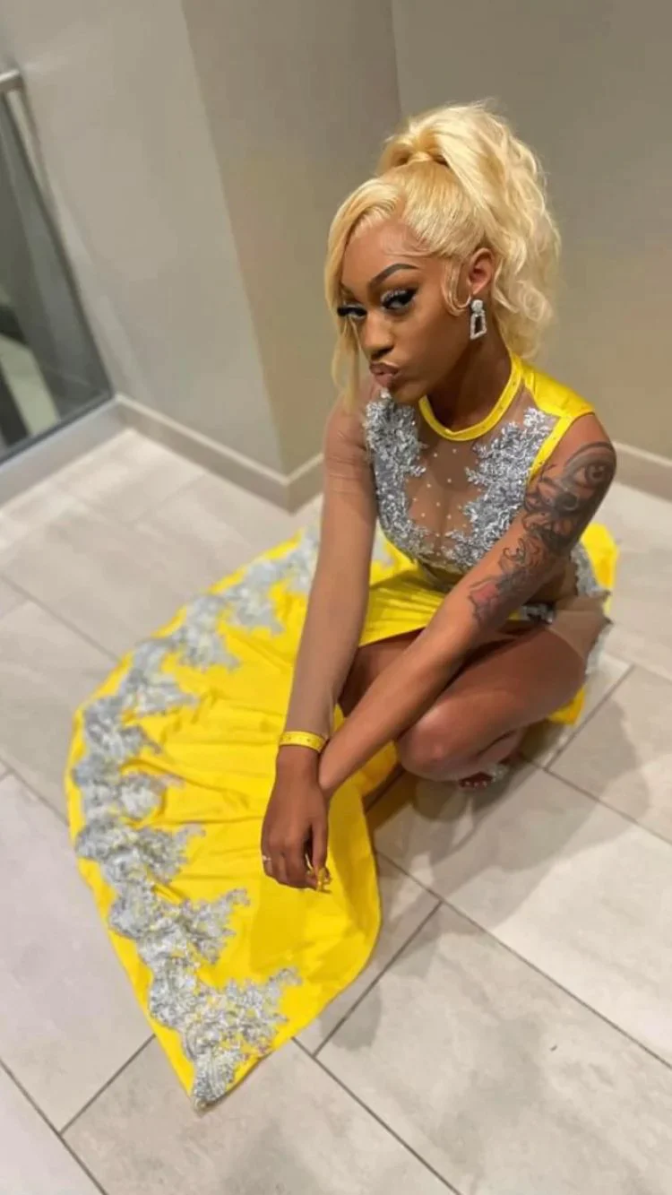 black girl yellow lace evening dresses,silver lace prom dresses, sexy evening dresses c3485