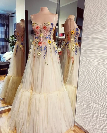 Floral Fairy Dress Embroidered Fairy Dress Fairy Prom Dress  c3082