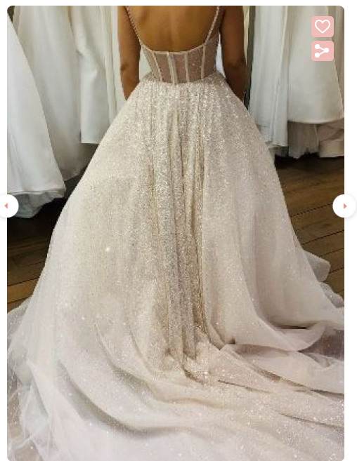 Glitter Beach Wedding Dresses Spaghetti Straps A-Line Bridal Gowns Open Back Long Simple Prom Dress c2568