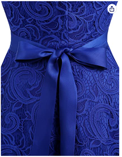 Women Floral Lace Bridesmaid Party Dress Short Prom Dress V Neck Homecoming Dress  c2681