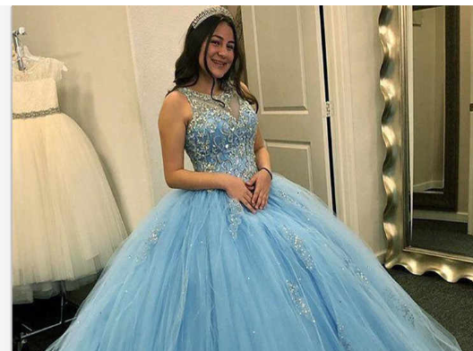 Fascinating Jewel Tulle Ball Gown Quinceanera Dress C60