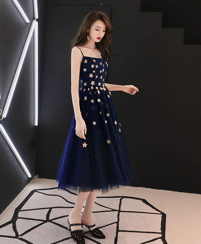 Blue tulle short prom dress blue tulle homecoming dress c3299