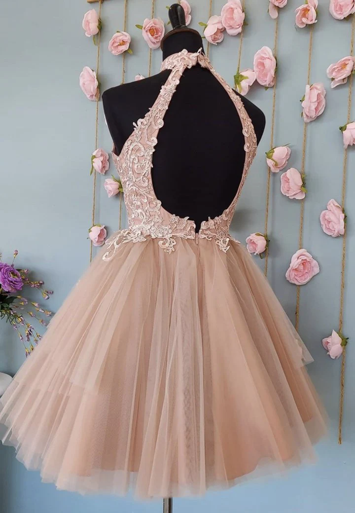 Cute lace short prom dress homecoming dress c3189