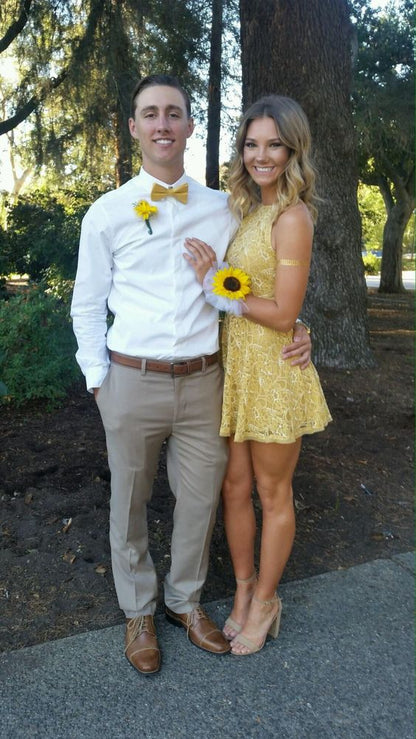 Yellow Party Dress Homecoming Dress Cute Homecoming Dress c2631