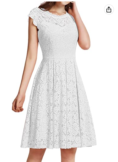 Women's Vintage Floral Lace Cocktail Dress Homecoming Dress c2686