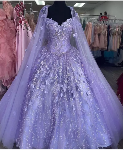 Floral Quinceanera Dresses With Warp Off Shoulder Puffy Skirt Lace Embroidery Princess Sweety 16s Girls , Ball Gown C1537