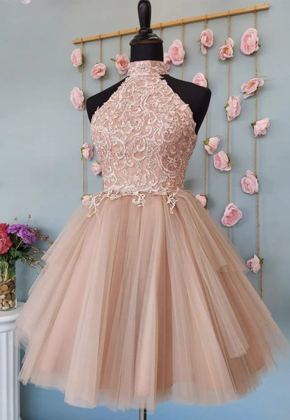 Cute lace short prom dress homecoming dress c3189