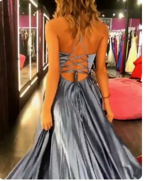 Spaghetti Straps Long Dress Prom Dress C1191