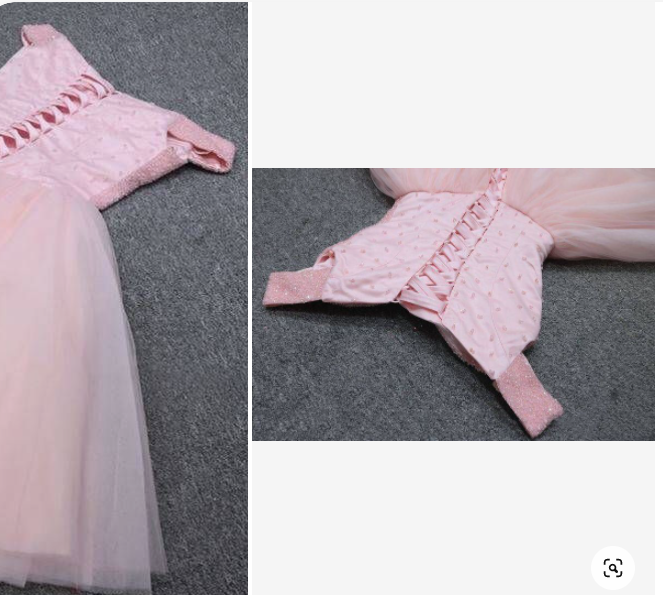 Cute Off the Shoulder Short Pink Party Dress  c3210