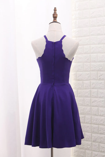 Spaghetti Straps A Line Cocktail Dresses Short  Homecoming Dress c2643