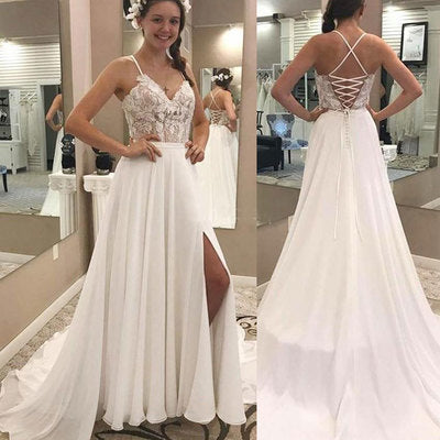 Spaghetti Straps Prom Dresses Bridal Gown  C497
