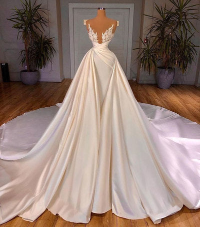 Luxury Prom Dresses Bridal Gown with Appliques C500