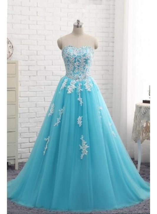 Gorgeous Blue Long Formal Gown , Blue Prom Dress, Sweet 16 Dresses C467