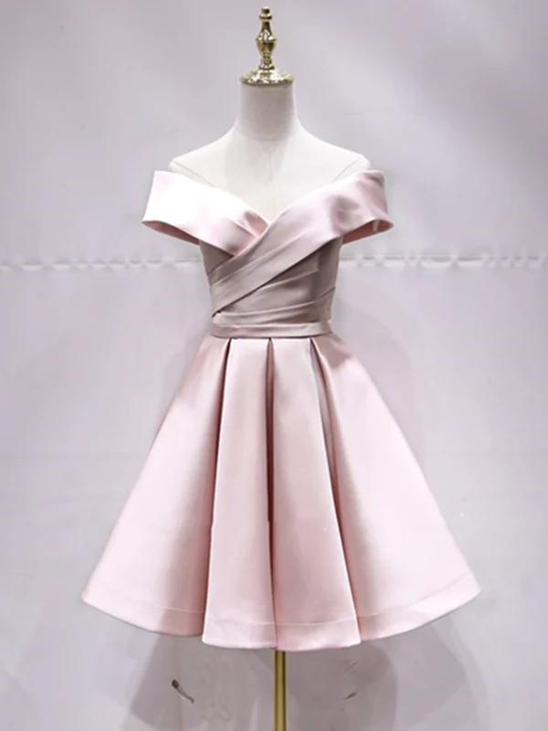 Off Shoulder Short Homecoming Dress Girls Junior Short Prom Gown  C1133