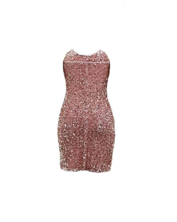 Pinking Landia Sequins Off Shoulder Bodycon Dress Short Party Dress c3266
