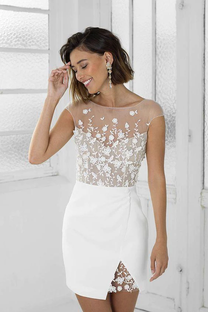 Perfect white bridal party dress homecoming dress c3003