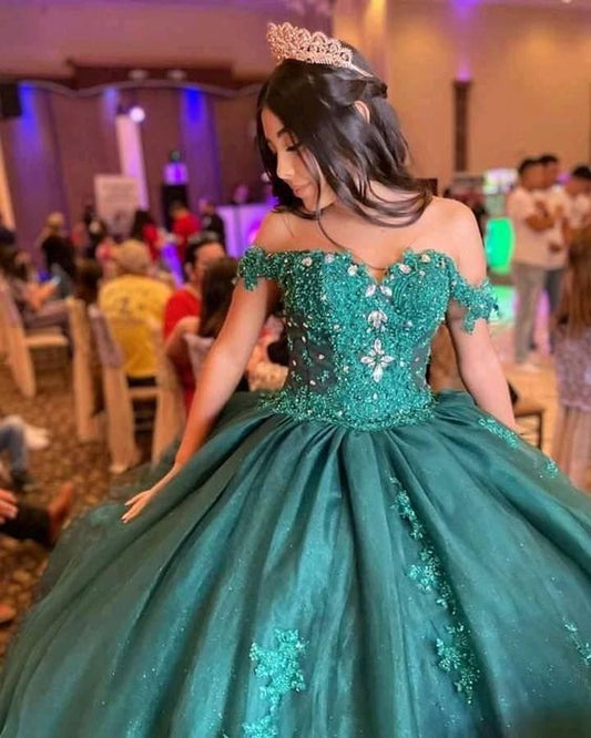 Emerald Green Quinceanera Dresses Sweet 16 Dress cc220