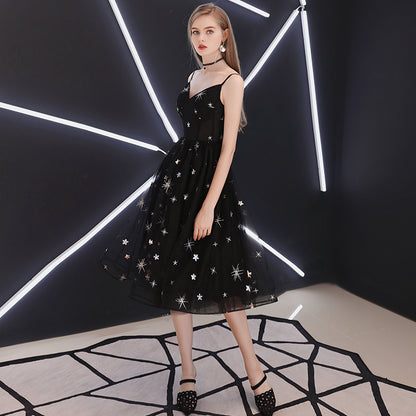 Black Tulle Short Prom Dress Evening Dress c2956