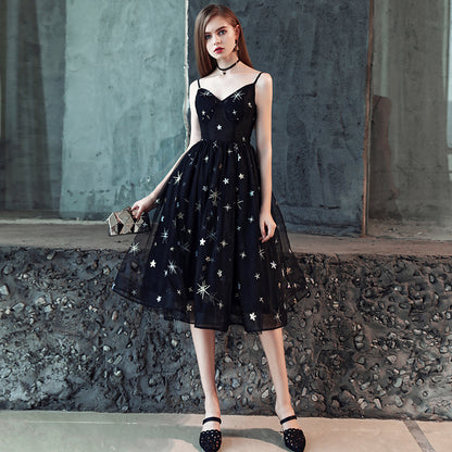 Black Tulle Short Prom Dress Evening Dress c2956