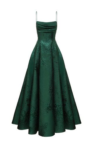 Emerald Green Spaghetti Straps Prom Dress A-line Evening Dress  cc349