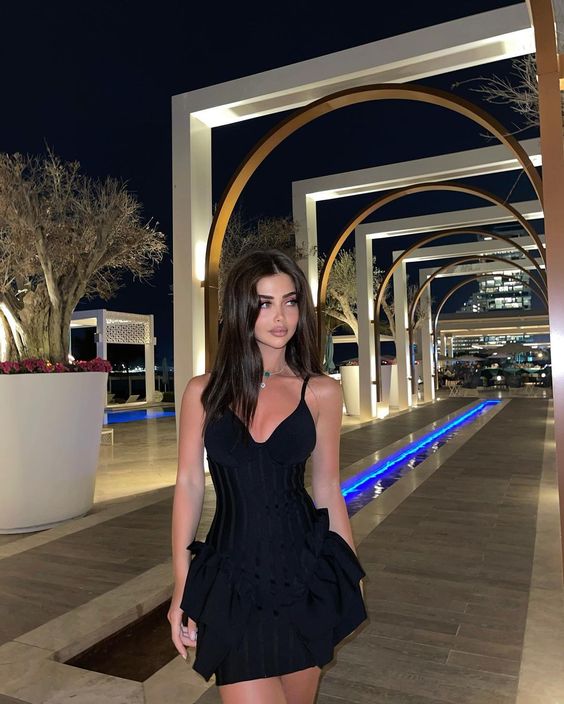 A-line Black Homecoming Dress Short Charming Homecoming Dress cc424