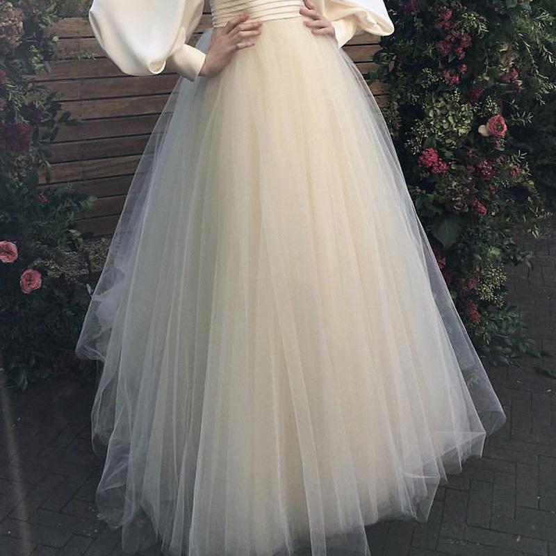 Long Sleeves Tulle Prom Dress , Chic Prom Dress C1967