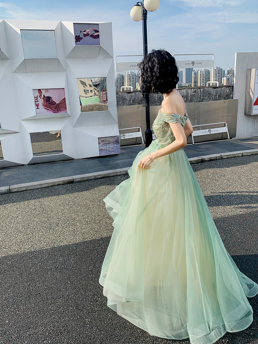 Off the Shoulder Long Formal Occasion Dress Evening Dress C2033