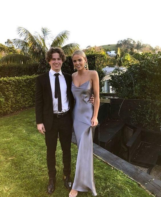 Spaghetti Strap V-neck Sleeveless Long Prom Dress C2213