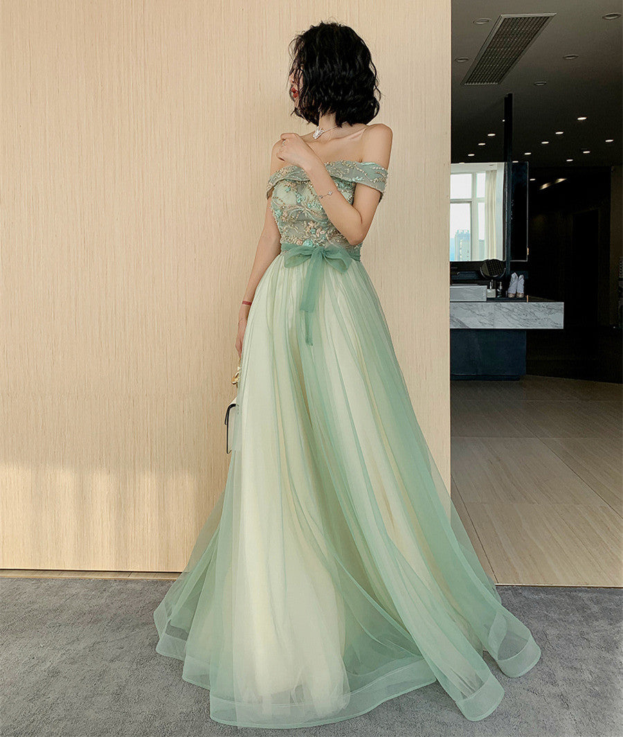 Off the Shoulder Long Formal Occasion Dress Evening Dress C2033