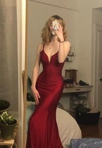Spaghetti Straps Mermaid Long Prom Dress C1795