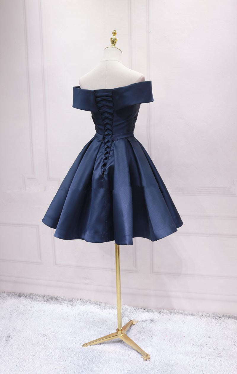 Emerald Green/Burgundy/Blue/Pink Off Shoulder Short Homecoming Dress Girls Junior Short Prom Gown  C1132