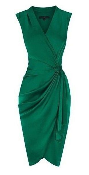 Green V Neck Wrap Short Homecoming Dress C1764