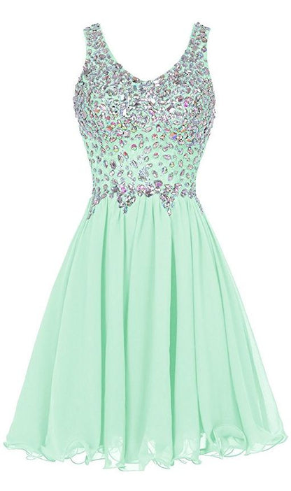 Mint Green / Royal Blue/ Yellow Beaded Fashion Homecoming Dress,Sexy Party Dress,Custom Made Homecoming Dress C1882