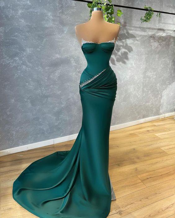 Mermaid Beading long Evening Prom Dress C2143