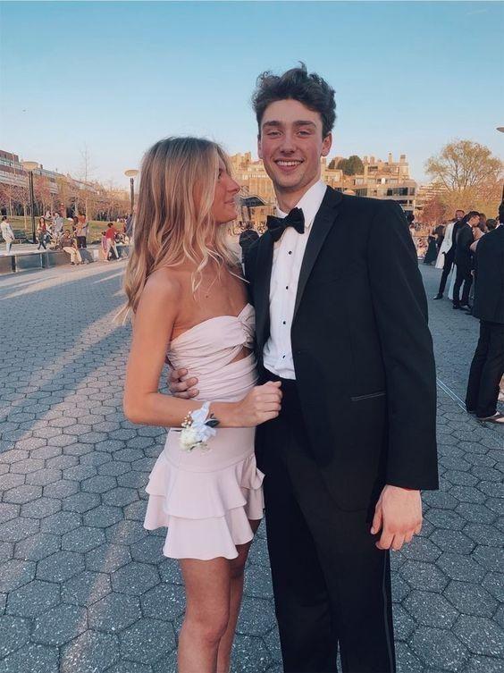 short Homecoming Dress, A Line Homecoming Dress c2946