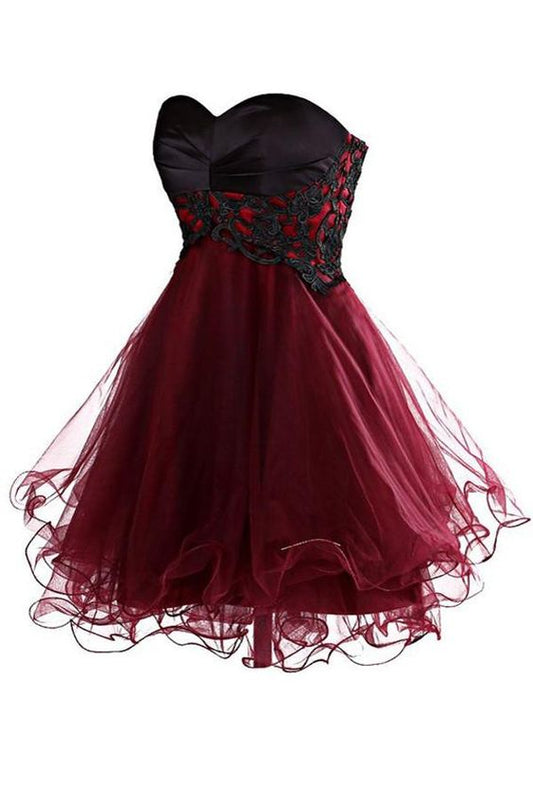 Sexy A Line Tulle Layers Homecoming Dress,Sleeveless Wrapped Chest Short Dress c3014