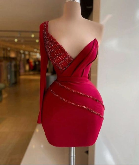 African beaded wear-lady’s fashion dress short party dress c2652