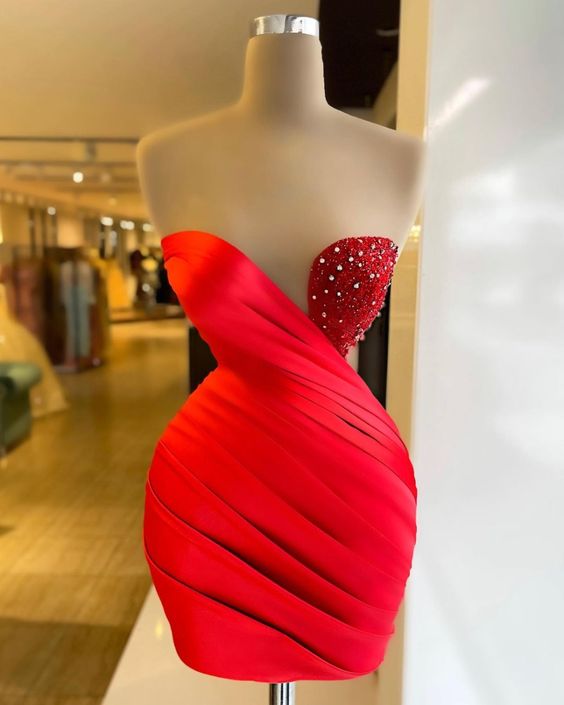 Red Sexy Homecoming Dress Sweetheart Valentine  c3345