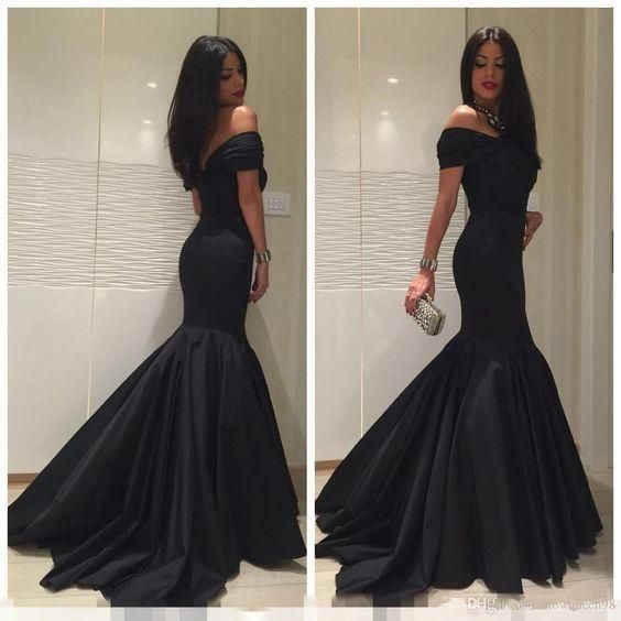 Beautiful Elegant Evening Dress Mermaid, Black Prom Dresses  C175