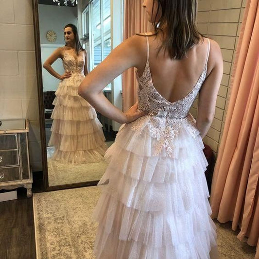 Elegant Prom Dress,Appliques Prom Dress,A-Line Prom Dress,Long Prom Dress  C118