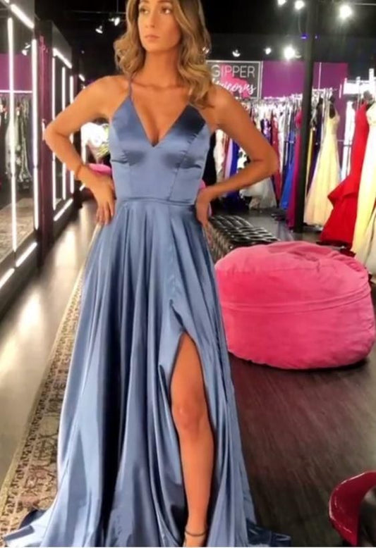 Spaghetti Straps Long Dress Prom Dress C1191