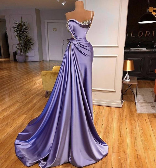 luxury evening dress, beaded evening dress, modest evening dresses C1198
